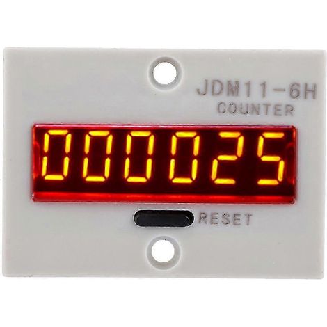 Elektronischer Zähler JDM11-6H, 6-stellige LED-Anzeige, potentialfreies Relais, 220-V-Wechselstromversorgung, präziser digitaler Totalisator (1/3)