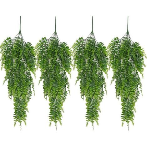 4pcs 80cm Artificielle Fougère de Boston Plante Grimpante Vigne Plante Suspendue Fougère Intérieure Extérieure Artificielle Vigne