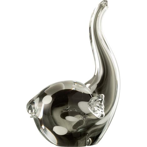 Statuette Éléphant en Verre "Gavin" 24cm Noir (1/2)