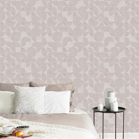 Papier peint intissé Quarts de cercle Livia 1005 x 52cm Rose (1/5)