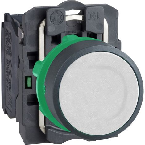 BOUTON POUSSOIR BLANC AFF LEURANT 1NO VIS  - XB5AA11 (1/2)