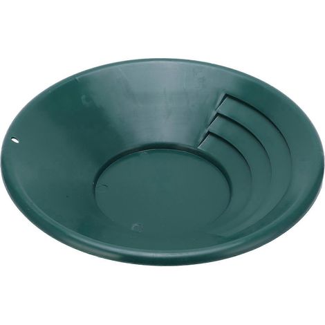 batée à orpaillage de 350 mm, ronde, tamis, classificateur, outil manuel d'orpaillage, verte