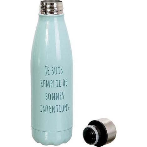 Bouteille de transport - 50CL - Mots - Bleu - Livraison gratuite (1/3)