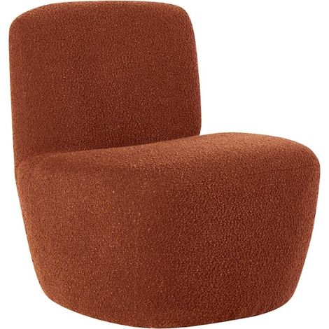 Fauteuil design tissu bouclé terracotta GUS Casita FAUGUSTC 22 (1/2)