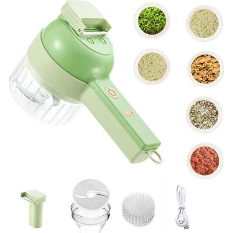 Tagliaverdure frullatore Elettrico 4in1 Portatile Affetta Taglia Verdure ricaricabile (1/4)