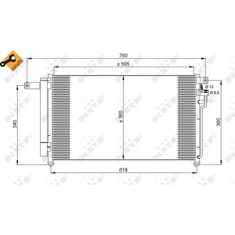 Condenseur, climatisation NRF 35851 KIA 976061G000