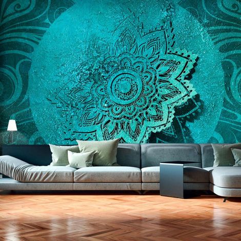 Papier peint fleur d'azur - 150 x 105 cm (1/4)