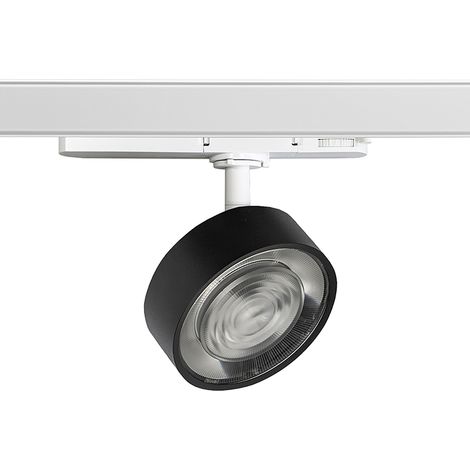 Hole - Projecteur sur rail LED triphasé 13W 3000K CRI90 IP20 optique 38° en aluminium moulé sous pression, finition blanc/noir - Groupe Rossini (1/5)