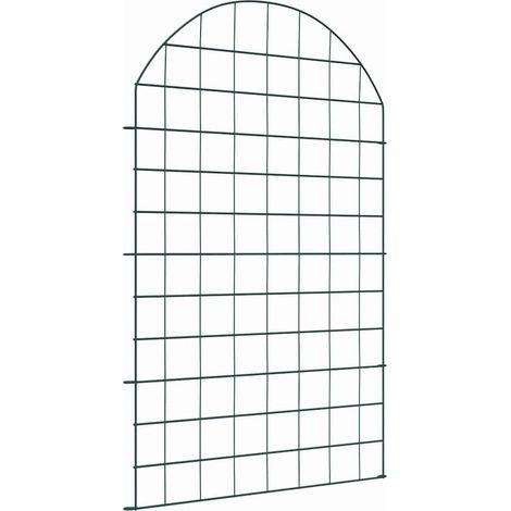 Teichzaun Set 8 pcs Grün 50 x 80 cm Stahl