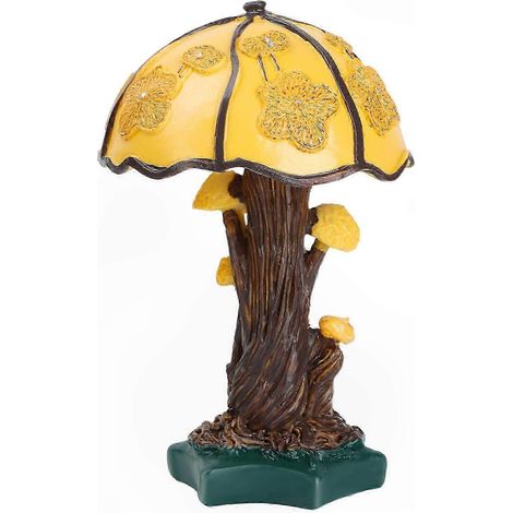 Dekorative Pilz-Tischleuchte mit Blume und Schnecke, ideal für Schreibtisch oder Nachttisch, originelles Design (1/5)
