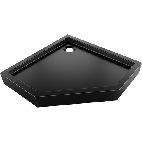 Mexen Flow+ Fünfeck-Duschwanne 100 x 100 cm, schwarz matt - 46P701010H (1/5)