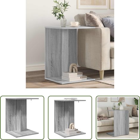 Wohnzimmer Beistelltisch -  Beistelltisch Graues Sonoma 45 x 40 x 62,5 cm Holzwerkstoff (1/5)
