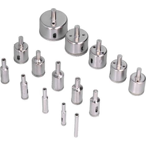 15-teiliges Marmor-Lochöffner-Set (6–50 mm) mit Diamanten, hoher Drehkraft und hoher Bohrgeschwindigkeit (1/5)