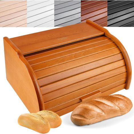 Boîte à Pain en Bois de Hêtre Aulne 38 x 28,5 x 17,5 cm (1/5)