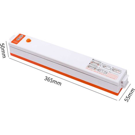Machine d'emballage sous vide domestique, dispositif de scellage pour petits aliments tels que le riz, machine d'emballage plastique automatique commerciale, prise UE 220 V, orange (1/5)