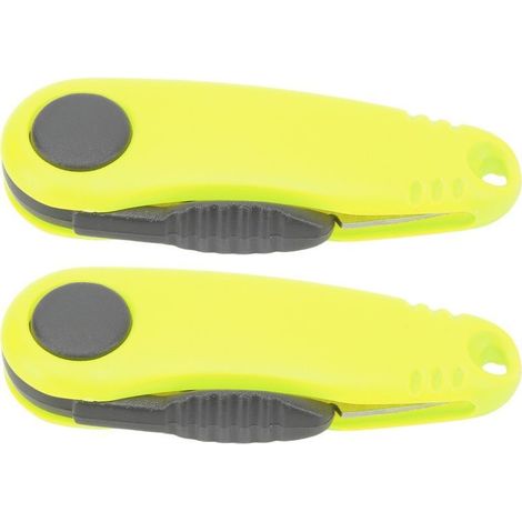 Mini ciseaux de ligne de Badminton, 2 pièces, rapide en forme de crevette, tondeuse de pêche pliante Portable en plein air, jaune Fluorescent
