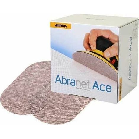 Mirka – Boîte de 50 disques abrasifs Ø 125 mm – Grain 320 pour ponçage de surfaces dures – Efficacité sur matériaux composites