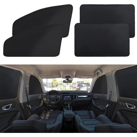 Magnetischer Sonnenschutz fürs Auto – Sonnenschutz fürs Auto – Sonnenschutz für Babys – 4er-Set – Sichtschutzvorhang – Seitenblenden – Kühl und privat zum Stillen, Schlafen und Campen (1/5)