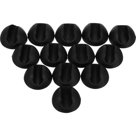 Lot de 12 protège-pieds table, fourchettes en PVC noir, design (1/5)