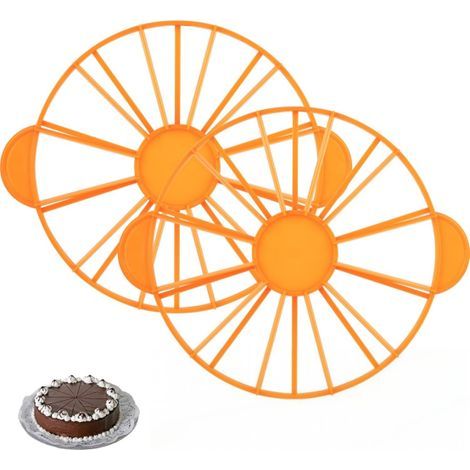 2 Pièces Coupe-gâteau 10 12 Parts, Diviseur de Gâteau, Trancheuse à Gâteaux en Plastique Ajustable face pour 10/12 parts (1/5)