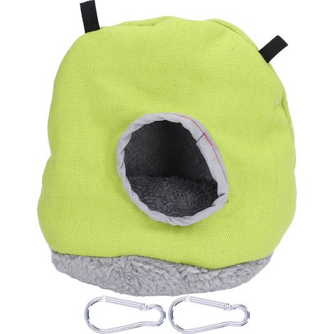 Warm Birdhouse Round Shape Soft Plush Save Space Easy Clean Safety Parrots HouseGreen