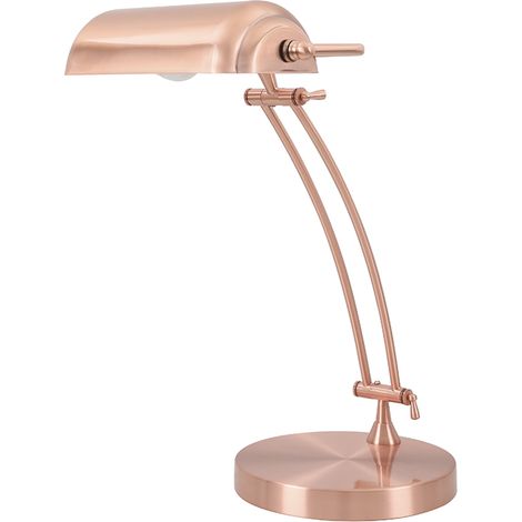 1950932-RO LAMPARA SOBREMESA TIPO BANQUERO E27 ROSA