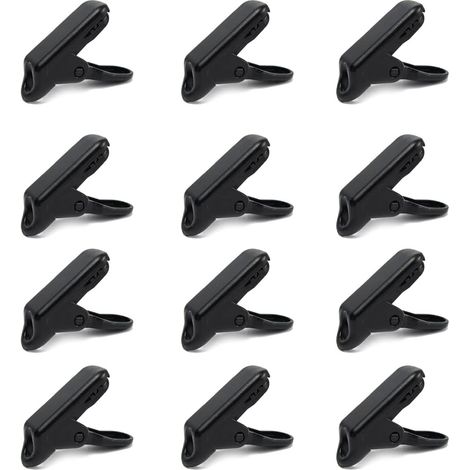 12 Kunststoffclips, reflektierende Clips für Zeltgurte, Planenspanner, Planenclips für Campingplanen, Gartensonnenschutz, Klettverschlüsse (1/5)