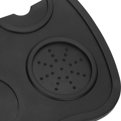 Support en silicone pour tasseur à café, tapis antidérapant, accessoires pour la préparation du café, noir, grande taille (1/5)