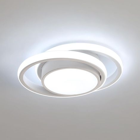 Plafonnier LED 32W 6500K Blanc Froid Lampe de Plafond en Aluminium Acrylic Luminaire Moderne Simple pour Salon Cuisine Chambre Salon Balcon (1/5)