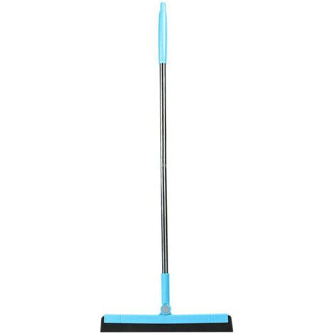Balai raclette caoutchouc pour sols durs et vitres Angle de nettoyage 180° Conception anti-statique pour poils d'animaux Poignée réglable (1/5)