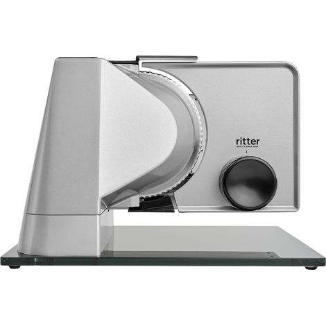 ritter sono5 5, affettatrice elettrica con Motore Eco, Made in Germany, 65 W, Metallo Massiccio, Argento Metallico (1/5)