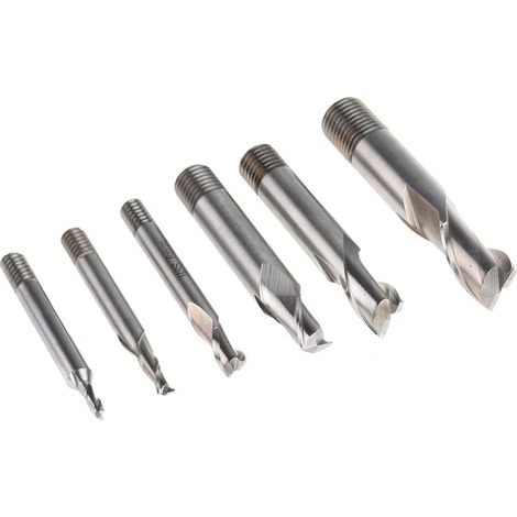 Rs Pro – Jeu de fraises à rainurer vissé – 6 forets HSS pour bois dur – Diamètre 3 à 12 mm – Longueur de coupe 9.5 à 24 mm (1/4)