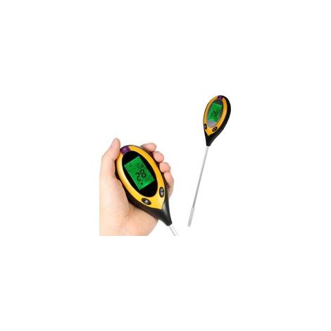 JSSEVN- Testeur de Sol 4 en 1 Soil Tester PH-mètre,lumière du Soleil,température,hygromètre pour Jardin Ferme Pelouse Intérieur en Plein Air Plante Fleur (1/5)