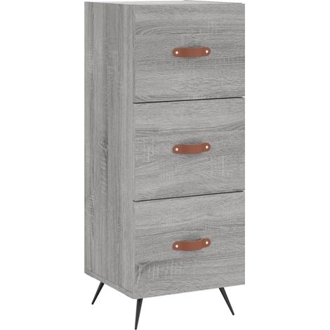Credenza buffet cassettiera mobile contenitore organizer cucina soggiorno soggiorno Sonoma 34,5 x 34 x 90 cm derivati del legno grigio 020036344