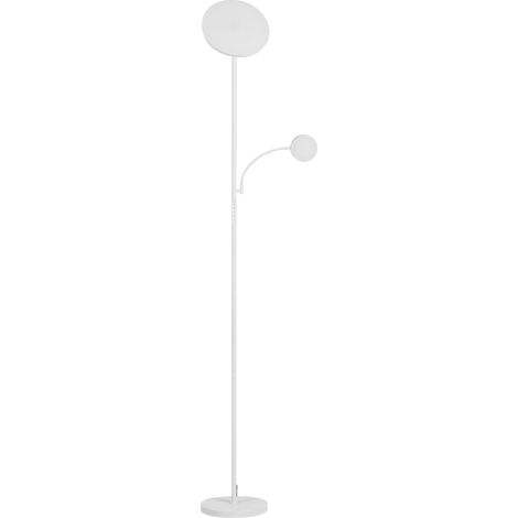 LED Stehlampe ESKALDE mit Fernbedienung mit Dimmer Metall Weiß (1/5)