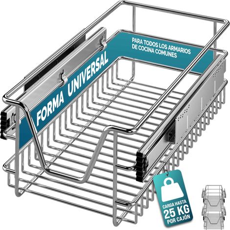 CASARIA® Cajón Telescópico Extraíble para Muebles Armarios de Cocina 30cm/40cm/50cm/60cm 30cm. Set of 2 (en)