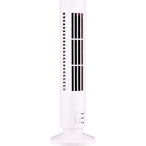 Ventilateur tour sans pales oscillant 90°, mini refroidisseur vertical avec lumière blanc