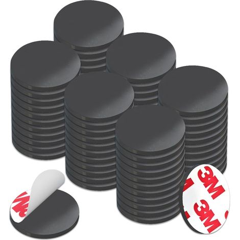 Punti magnetici rotondi autoadesivi per la classe (36 pezzi, adesivi magnetici autoadesivi, magneti circolari in gomma 19 mm x 2 mm) (1/4)