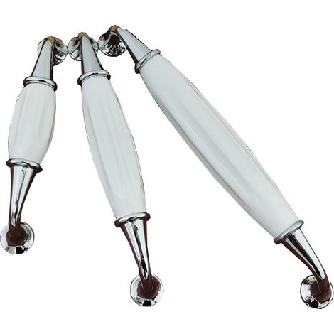 MINKUROW Set mit 4 Möbelknöpfen, Keramik-Türknauf, Porzellangriff, Möbelzubehör, Dekoration für Schubladentüren, Schrank, Schrank, Lochabstand 128 mm