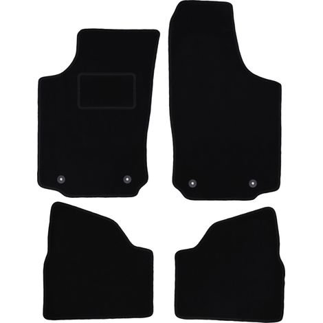 Alfombrillas de terciopelo negro para Opel Corsa C hatchback (2000-2006) (1/5)
