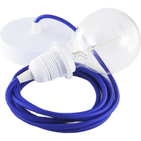 Lampada sospensione creative-cables rm12 cavo tessile 50 cm (1/3)