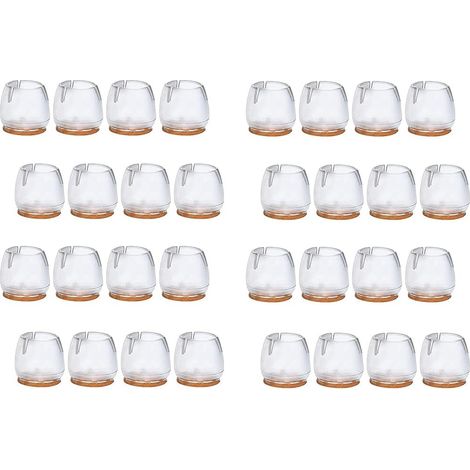 32 patins en silicone pour pieds de chaises et meubles (1/5)