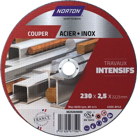 Disco Metalli 230x2.5 Lavori Intensivi - Norton