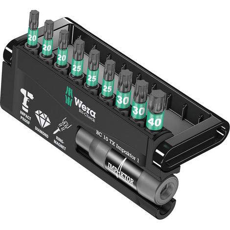 Wera 8767-9/IDC 05057688001 Bit-Set 10teilig Innen-TORX Impaktor-Technologie