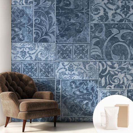 Carta Da Parati In Vlies Decorativa Per Pareti - Con Motivi Moderni - Con Colori Intensi - Per Ufficio Ornamenti per piante 250x250 cm (1/5)