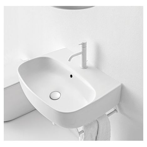 Lavabo Suspendu Nolita Avec Plage 50X45 White Mat - CRISTINA ONDYNA NOLI5001