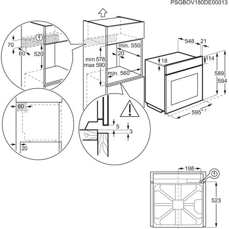 Horno eléctrico AEG OU5AB21FSM acero inoxidable 72 litros (1/4)