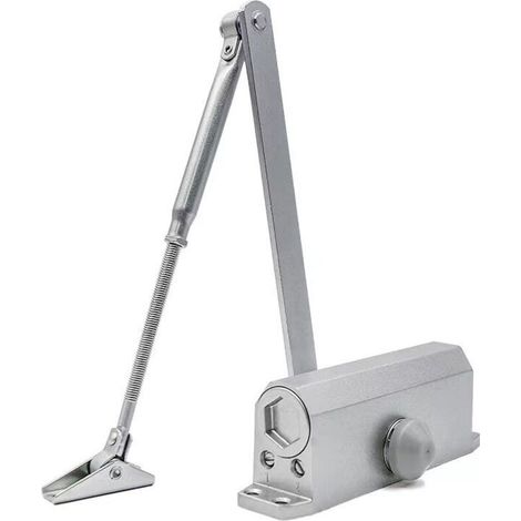LaBlanc – Ferme-porte Hydraulique Automatique avec Dispositif D'arrêt, Ferme Porte à Ressort Réglable,Argent