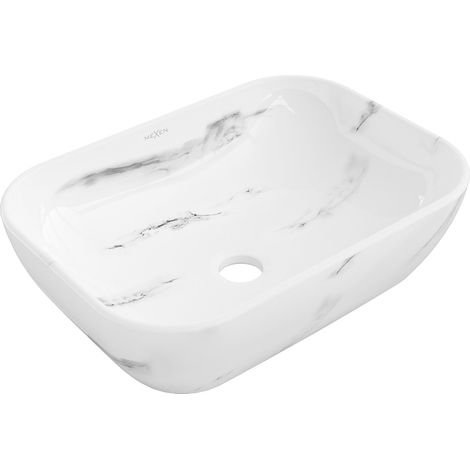 Mexen Rita lavabo da appoggio 45 x 32 cm, pietra bianca - 21084582 (1/3)