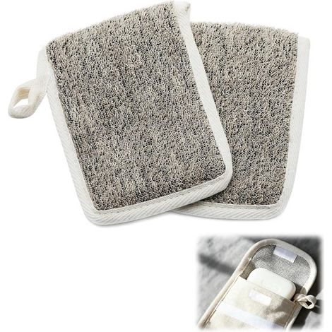 Pochette à savon 2 pièces, mousse supplémentaire, à suspendre, pour la maison et les voyages, pour shampoing, après-shampoing et savon de douche (1/5)